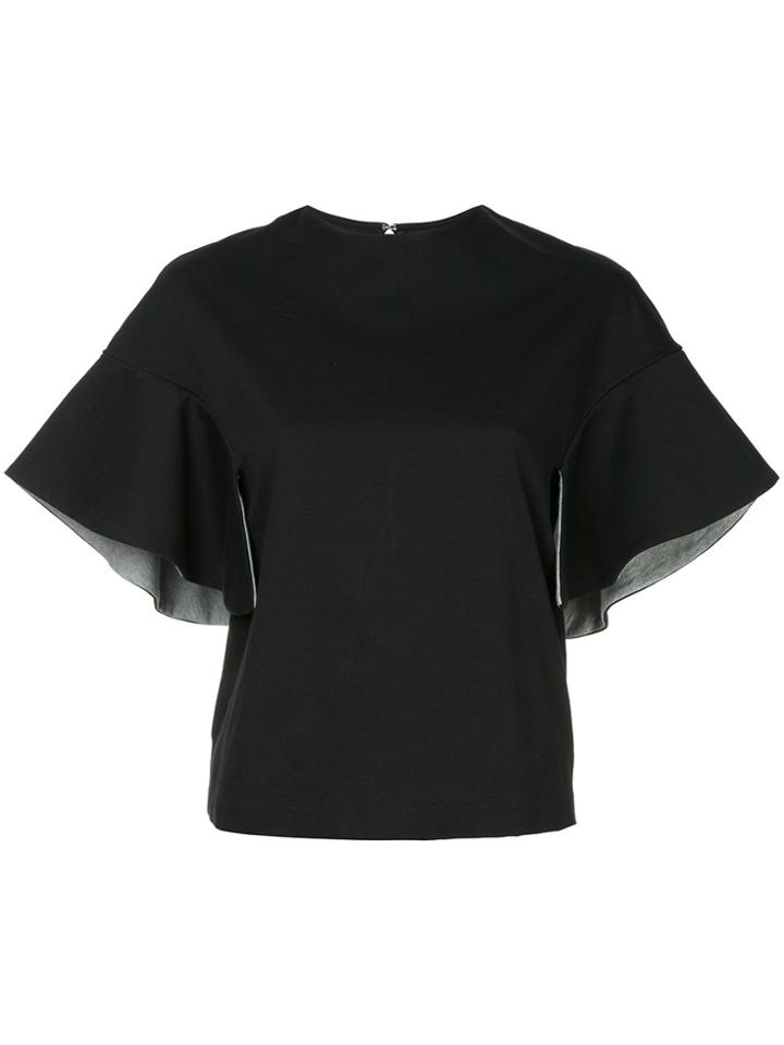 Le Ciel Bleu Ruffle Sleeve Top - Black