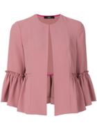 Steffen Schraut Ruffle Detail Jacket - Pink & Purple