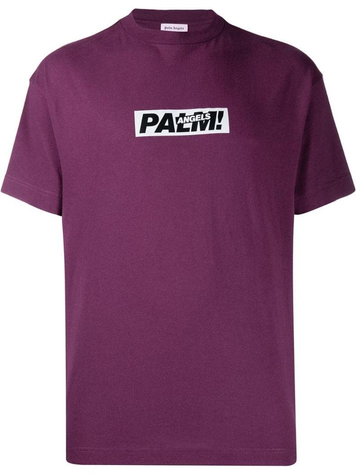 Palm Angels Logo Printed T-shirt - Purple