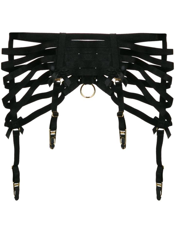Bordelle Webbed Suspenders - Black