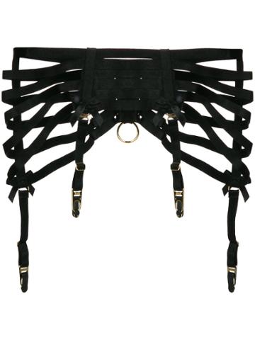 Bordelle Webbed Suspenders - Black