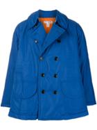 Comme Des Garçons Shirt Boys Double-breasted Button Coat - Blue