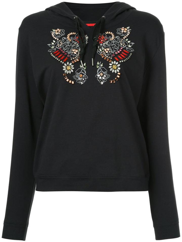 Marc Cain Embellished Hoodie - Black