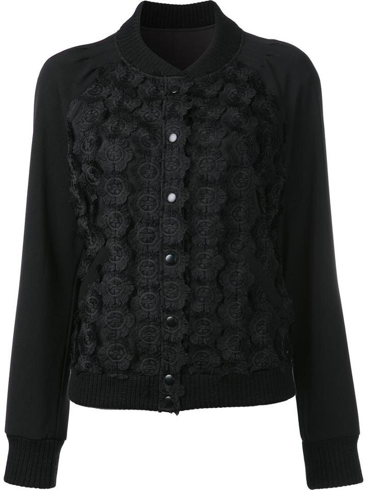 Zac Zac Posen 'britt' Bomber Jacket, Women's, Size: Xl, Black, Polyester