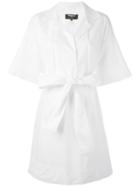 Paule Ka Wide-arm Shirt Dress, Women's, Size: 42, White, Cotton/spandex/elastane