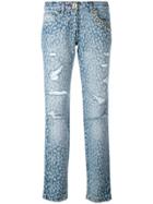 Philipp Plein Animal Print Jeans - Blue