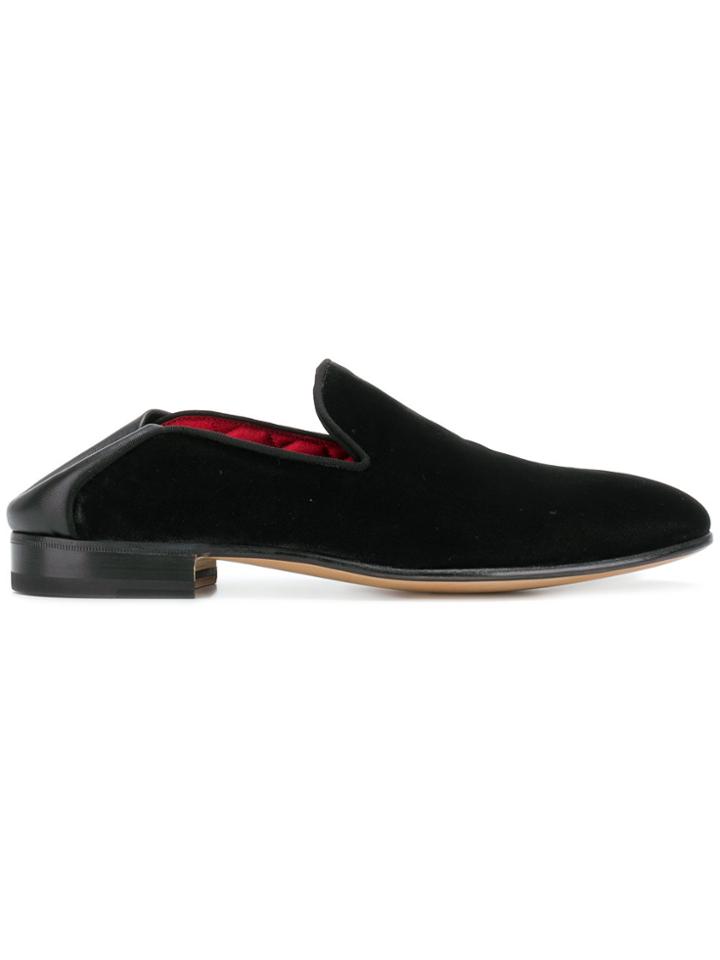 Alexander Mcqueen Collapsed Back Slippers - Black