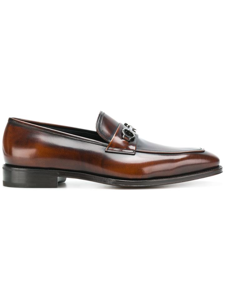 Salvatore Ferragamo Gancio Horsebit Loafers - Brown