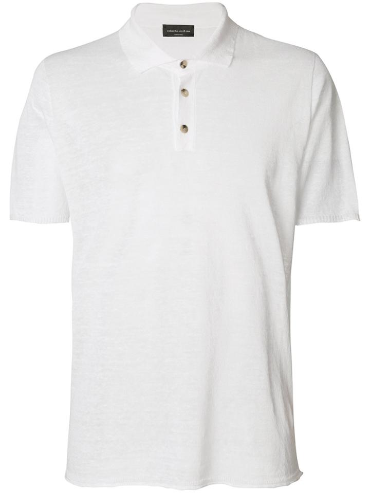 Roberto Collina Classic Polo Top - White