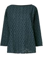 Labo Art Embroidered Blouse - Blue