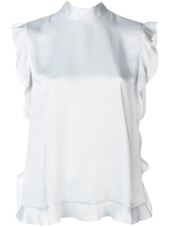 Red Valentino Ruffle Hem Blouse - Blue