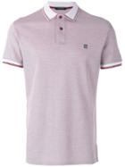Ermenegildo Zegna Contrast Collar Polo Shirt, Men's, Size: 46, Red, Cotton