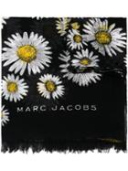 Marc Jacobs 'daisies Oblong' Scarf, Women's, Black, Silk/modal