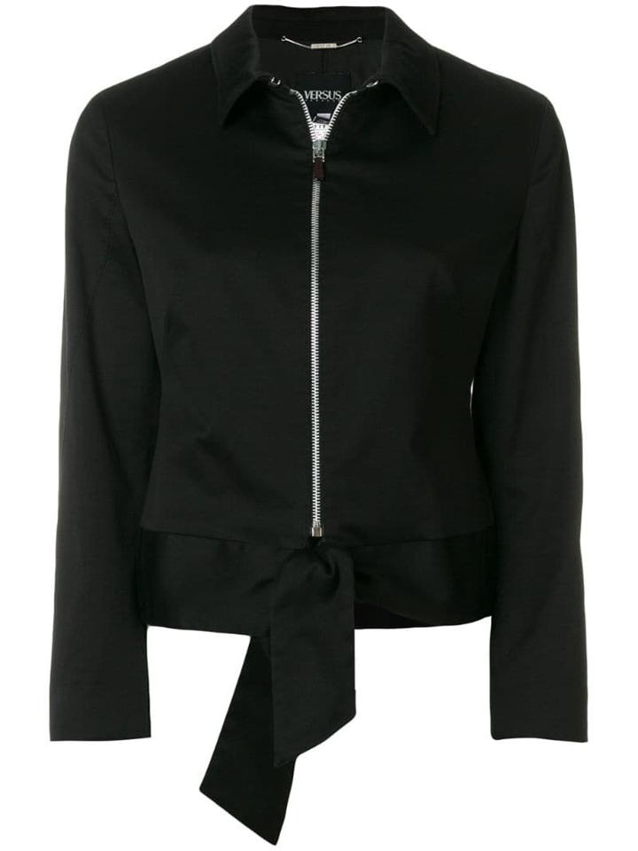 Versace Pre-owned Zipped Slim Jacket - Black