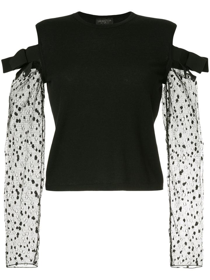 Giambattista Valli Lace Sleeve Jumper - Black