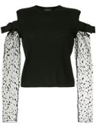 Giambattista Valli Lace Sleeve Jumper - Black