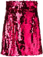 Dolce & Gabbana Sequinned Mini Skirt - Pink
