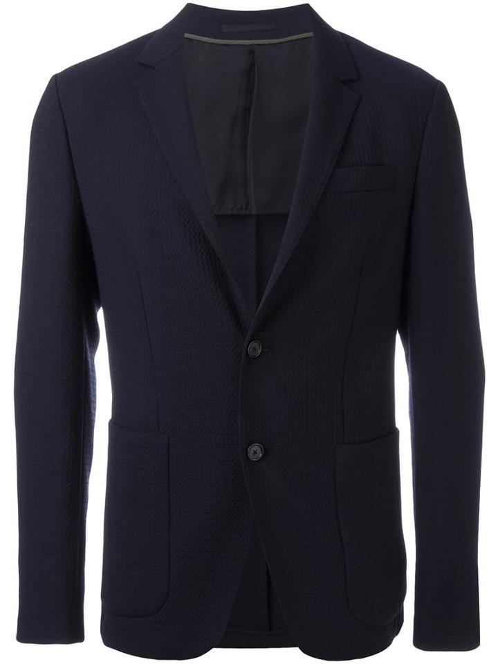 Z Zegna Patch Pockets Blazer, Men's, Size: 52, Blue, Cupro/wool/polyimide/spandex/elastane