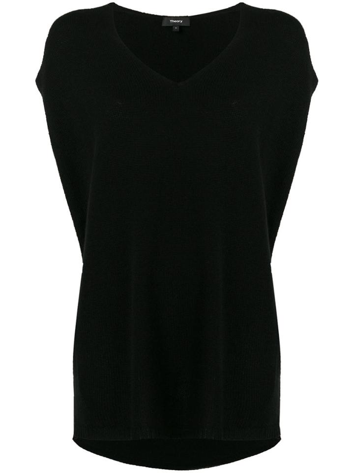 Theory Cashmere Knitted Top - Black