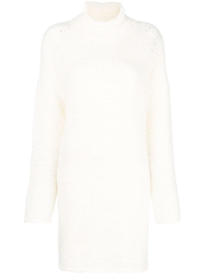 Red Valentino Roll Neck Sweater Dress - White