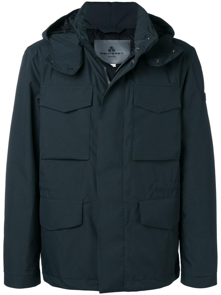 Peuterey Hooded Parka Coat - Blue
