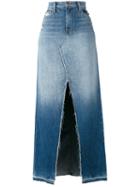 J Brand - Front Slit Denim Skirt - Women - Cotton - 28, Women's, Blue, Cotton