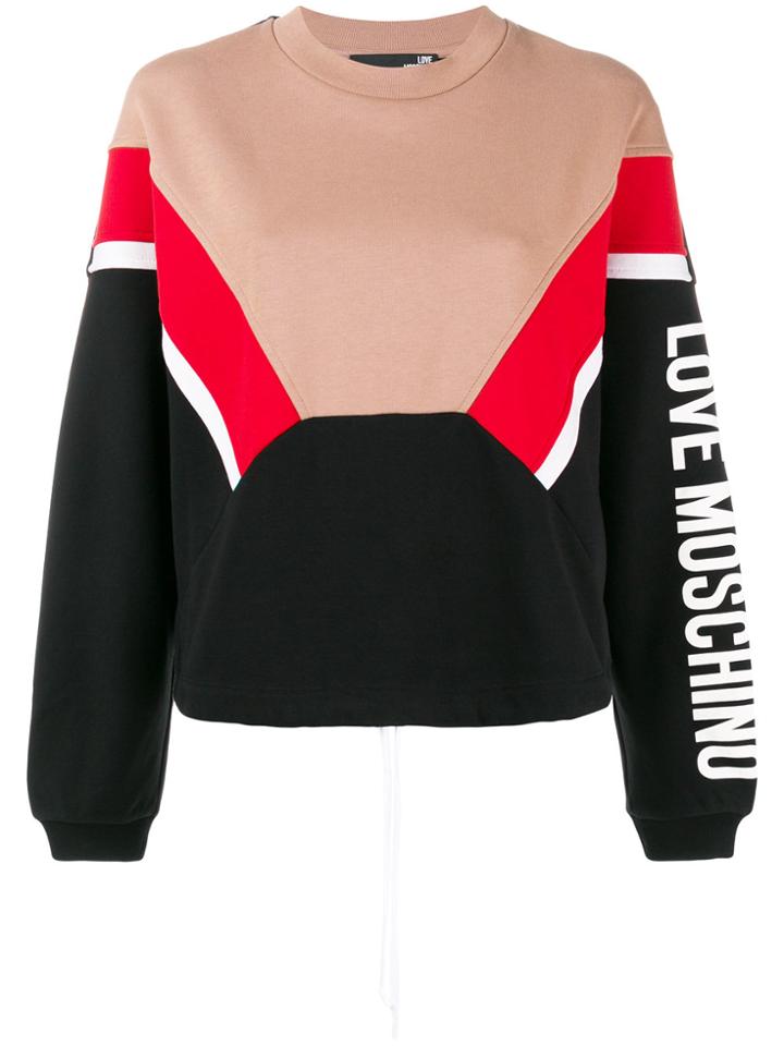 Love Moschino Logo Printed Sweatshirt - Black