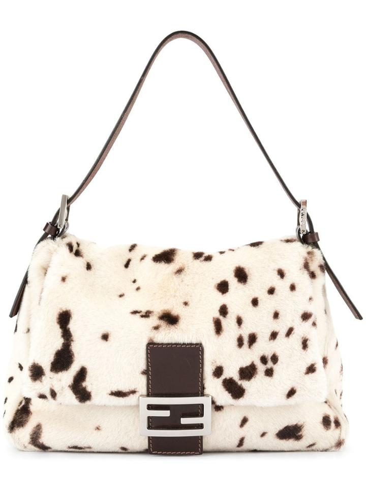 Fendi Vintage Baguette Shoulder Bag - White