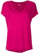 Majestic Filatures Knit V-neck Top - Pink & Purple
