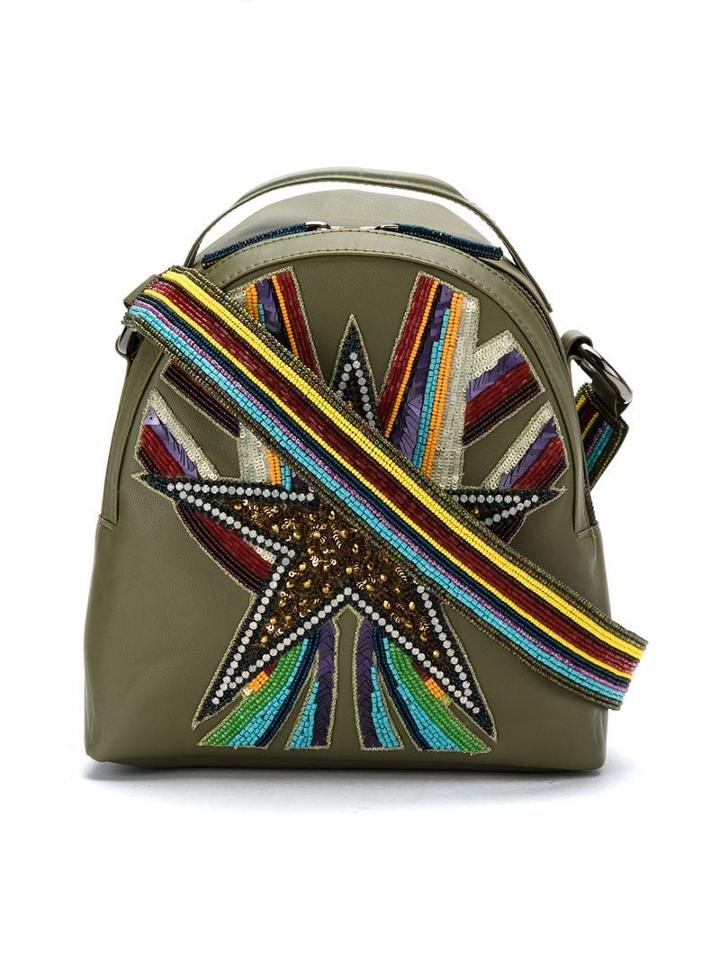 Isla Embroidered Mini Bag - Green