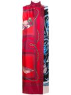 Salvatore Ferragamo Printed Loose Long Dress - Blue