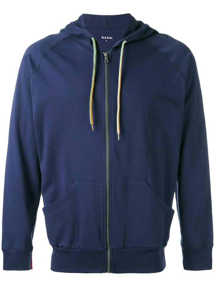 Paul Smith - Zip Up Hoodie - Men - Cotton - S, Blue, Cotton