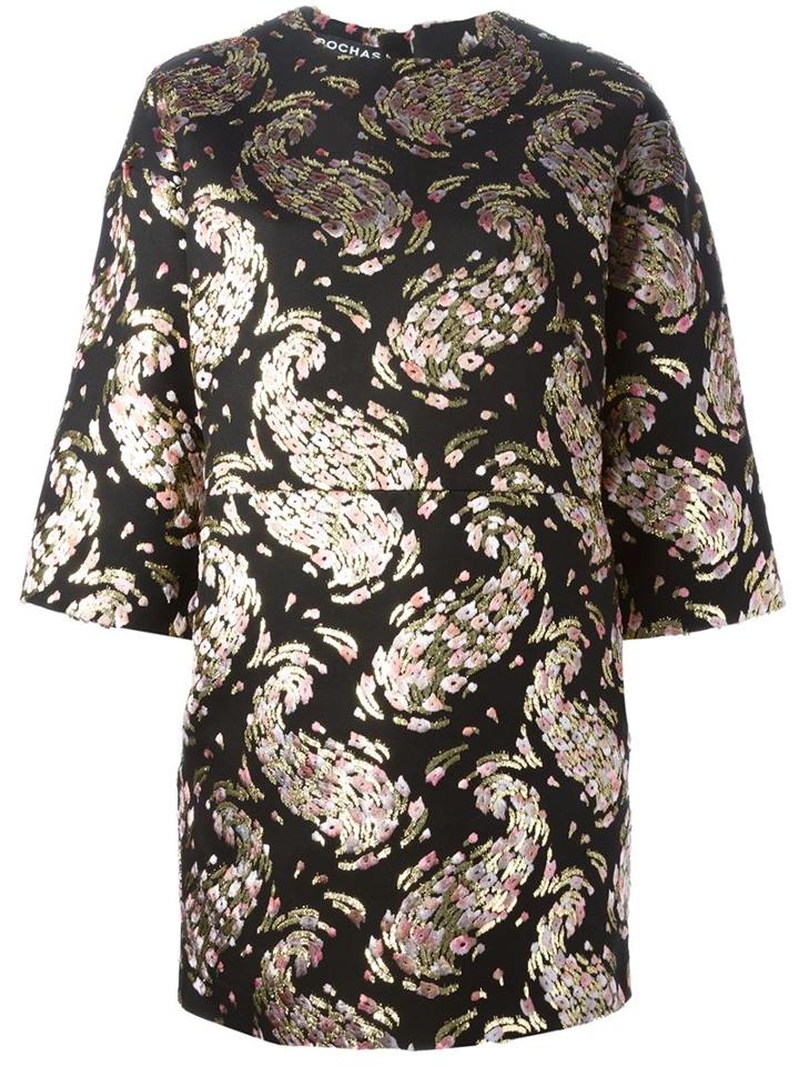 Rochas Floral Brocade Shift Dress