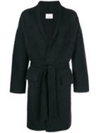 Laneus Oversized Belted Coat - Black