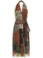 Mara Mac Printed Midi Dress - Green