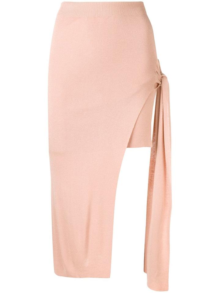 Jacquemus Nude Draped Skirt - Neutrals