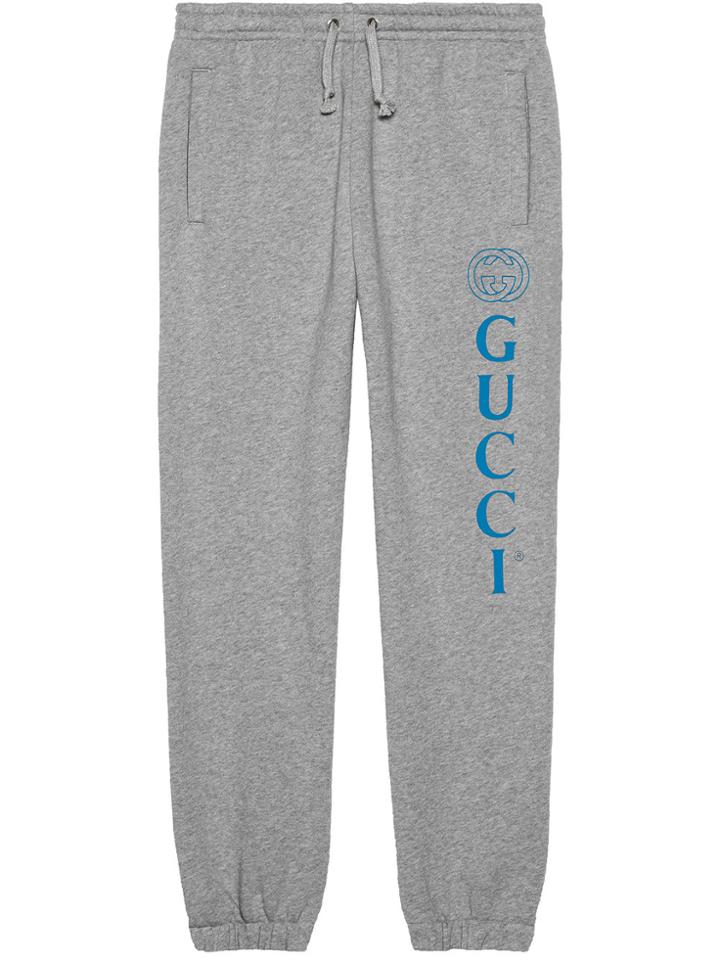 Gucci Gucci Logo Jogging Trousers - Grey