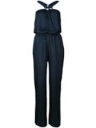 Diesel Halterneck Jumpsuit, Women's, Size: Medium, Blue, Polyester