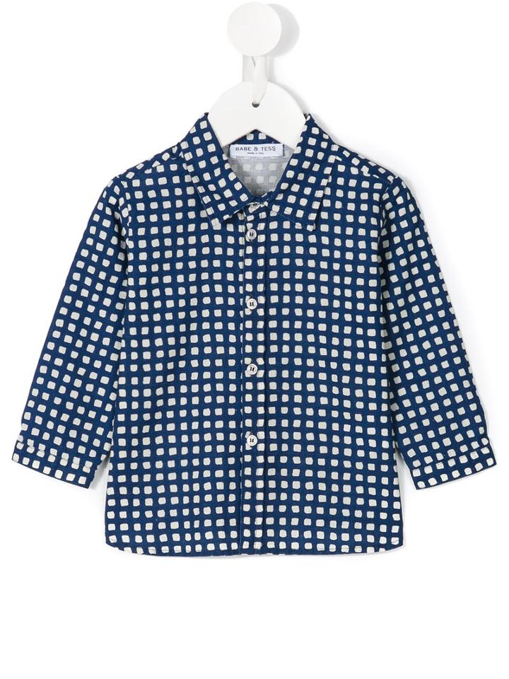 Babe And Tess - Checked Shirt - Kids - Cotton - 24 Mth, Blue