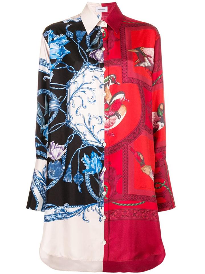 Salvatore Ferragamo Elongated Loose Blouse - Red