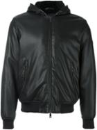 Armani Jeans Zipped Hooded Jacket, Men's, Size: 48, Black, Viscose/polyurethane/polyester