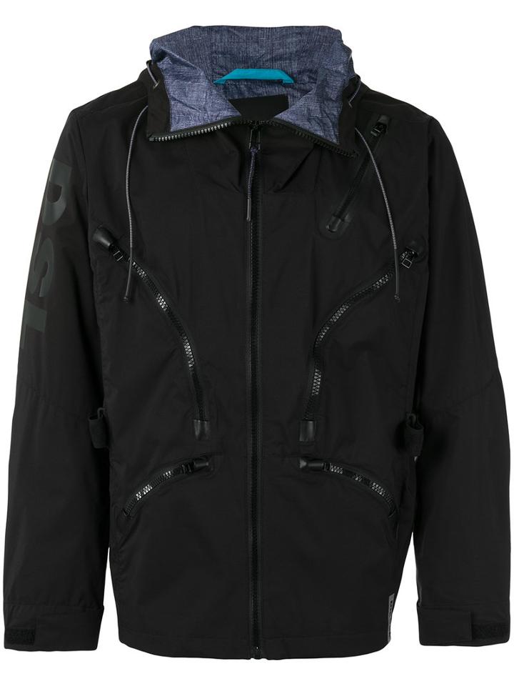 Diesel - Multiple Zips Hooded Jacket - Men - Polyester/polyurethane - S, Black, Polyester/polyurethane