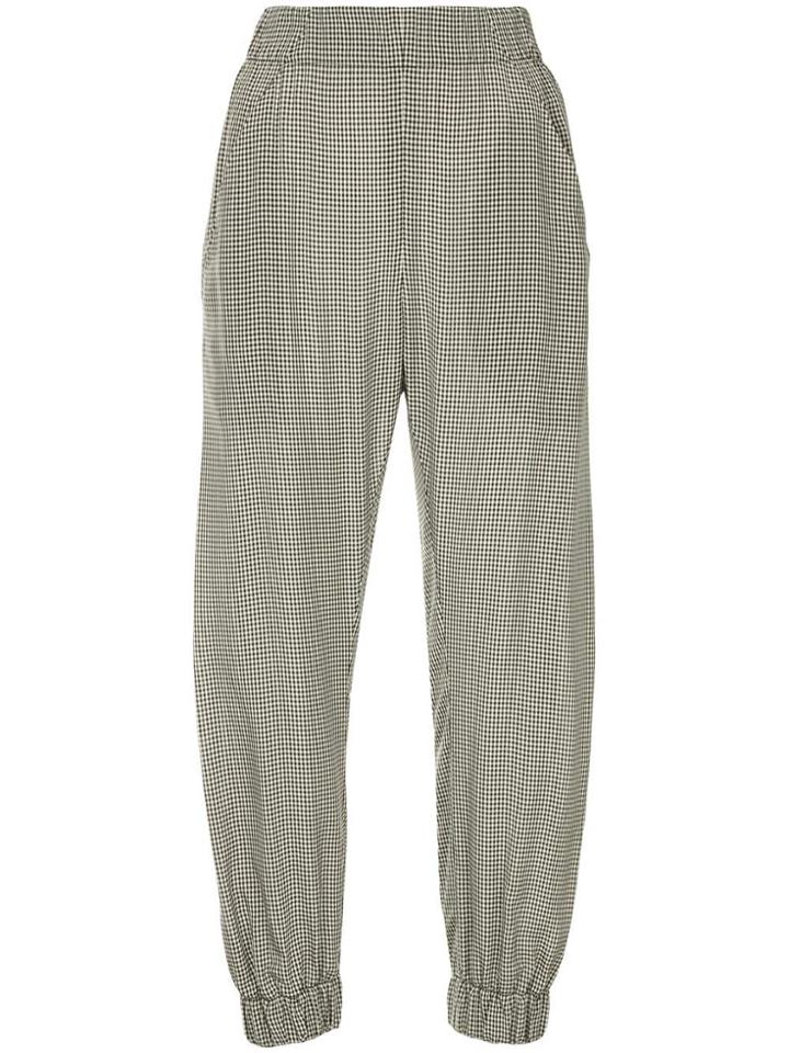 Zero + Maria Cornejo Gingham-print Trousers - Black