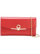 Salvatore Ferragamo - Gancio Clutch Bag - Women - Leather - One Size, Red, Leather