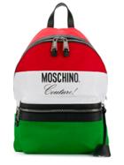 Moschino Nylon Moschino Flag Backpack - Red