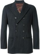Jean Paul Gaultier Vintage Pinstripe Double Breasted Blazer, Men's, Size: 46, Black