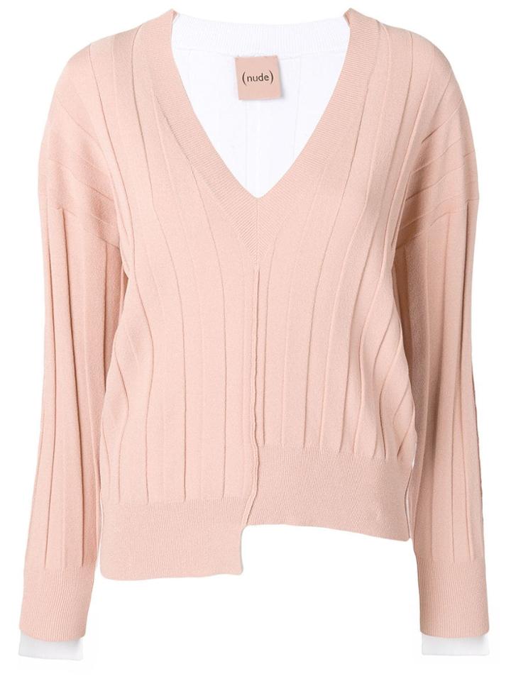 Nude Asymmetric Jumper - Neutrals