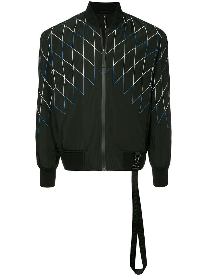 Blackbarrett 'football Net' Print Bomber Jacket