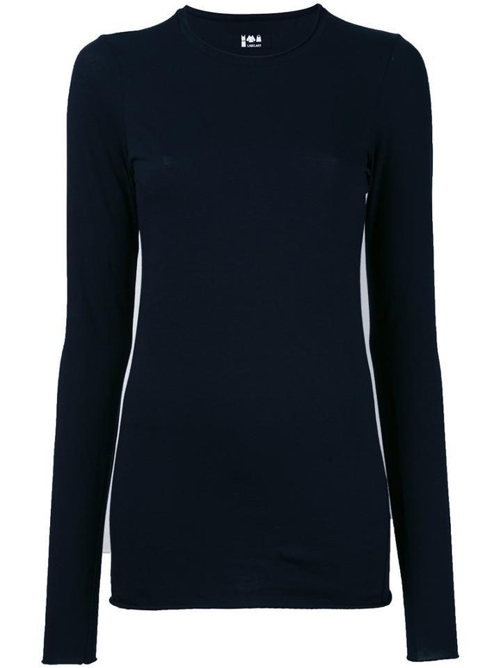 Labo Art - Raw Edge T-shirt - Women - Cotton/spandex/elastane - 1, Blue, Cotton/spandex/elastane