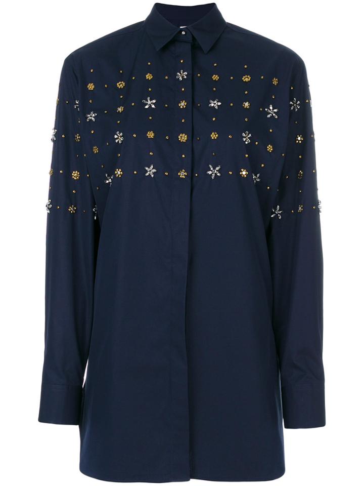 Paul Smith Oversized Embellished Shirt - Blue